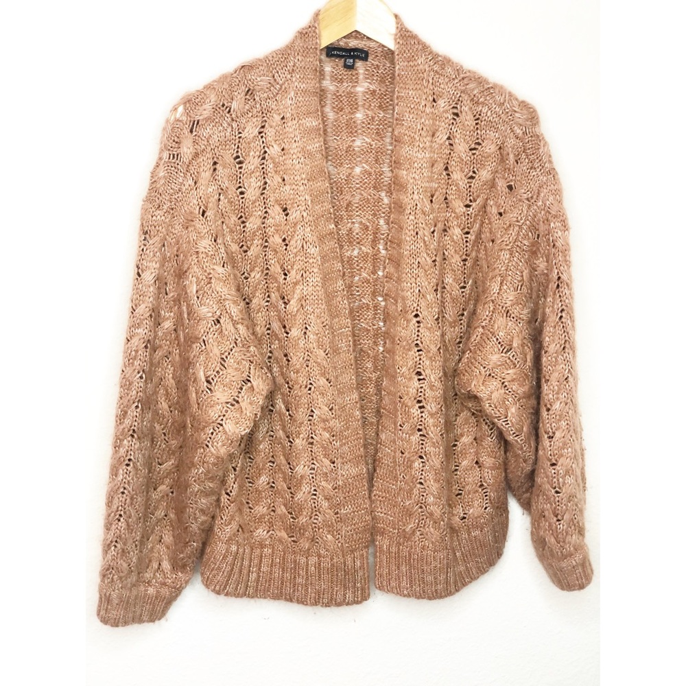 Kendall & Kylie Tan/Peach/White Sweater